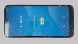 Maestro Plus V350U Cellphone (Blue 32GB 3GB) AT&T CRACKED GLAS WORN