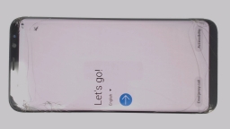 Samsung Galaxy S8+ SM-G955U (Gray 64GB 4GB) AT&T CRACKED GLAS BURN IN