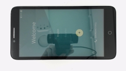 Alcatel Fierce XL 5054N Cellphone (Gray 16GB) MetroPCS SCRATCHES BROWN LCD