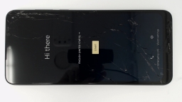 Motorola G Pure XT2163DL Cellphone (Blue 32GB 3GB) Tracfone CRACKED GLAS/CAM