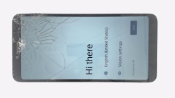 TCL Ion V T607DL Cellphone (Black 32GB 3GB) Tracfone CRACKED GLAS/CAM