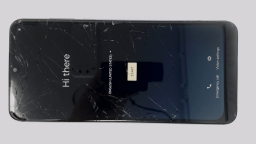 Motorola G Pure XT2163-6 Cellphone (Blue 32GB 3GB) AT&T Prepaid CRACKED GLAS