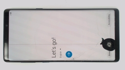 Samsung Galaxy Note 9 SM-N960U (Blue 128GB 6GB) T-Mobile CRACKED BAD LCD