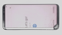 Samsung Galaxy S8 SM-G950U1 (Black 64GB 4GB) Unlocked CRACKED/BAD LCD/NO TRAY