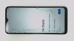 Blu View 5 B160V Cellphone (Gray 64GB 3GB) Tracfone SingleSIM CRACKED