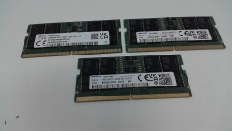 Lot of 3 pieces of 16GB PC5 DDR5 5600B SODIMM Laptop Ram Memory Mixed Brand