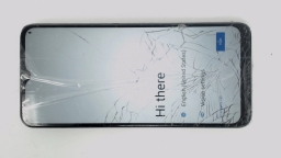 Blu View 5 B160V Cellphone (Gray 64GB 3GB) Tracfone SingleSIM CRACKED