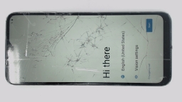 REVVL 6 Pro TMAF035G Cellphone (Gray 128GB 6GB) T-Mobile SingleSIM CRACKED