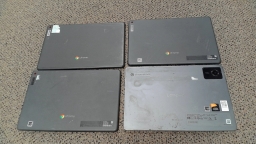Lot of 4 Non-Working Lenovo Chromebook Tablets for Parts