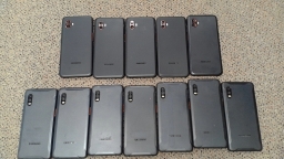 Lot of 12 Non-Working Xcover 6 Pro SM-G736 and G715 Cell Phones For Parts