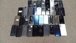 Lot of 38 Non-Working Mixed Brand Samsung Cell Phones without Battery