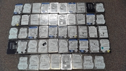 Lot of 48 250GB 2.5" SATA Laptop Hard Drives Various Brands and Speeds