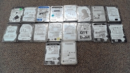 Lot of 18 320GB 2.5" SATA Laptop Hard Drives Various Brands and Speeds