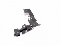 Charging Port Dock Connector Headphone Jack Mic Flex Cable for IPhone 5S Black